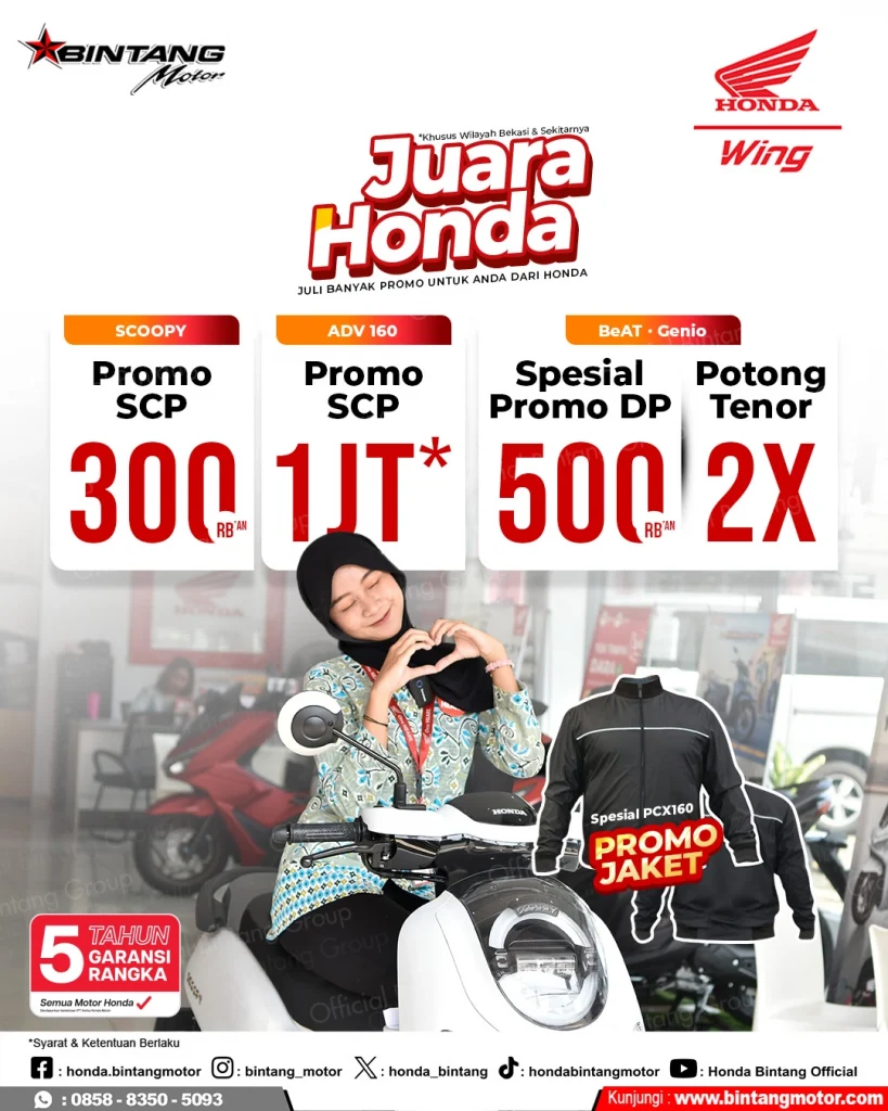 Promo Kemerdekaan Honda - Cicilan Ringan Dp Mulai 500 Ribu